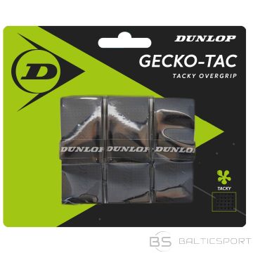 Tenisa Raketes Grips / Dunlop GECKO-TAC black 3pcs- blister