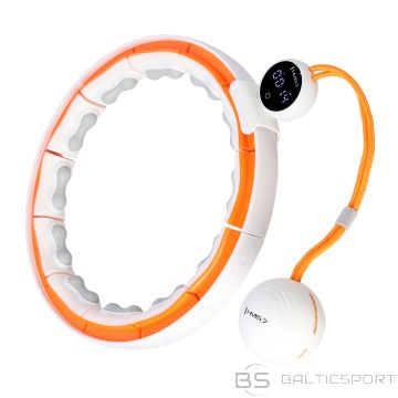 HHM21 HULA HOP WHITE/ORANGE MAGNETIC WITH WEIGHT + COUNTER HMS