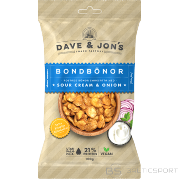 Grauzdētas Lauku pupas ar Krējuma un Sīpolu garšu Dave & Jon's 100g