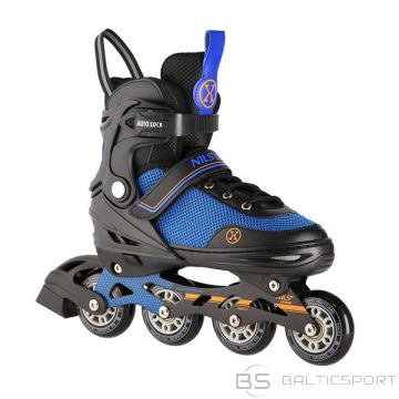 Nils Extreme NH18188 A 2IN1 MELNI-ORANŽA IZMĒRA S(29-33) LINJAS/HOKEJA SLIDAS