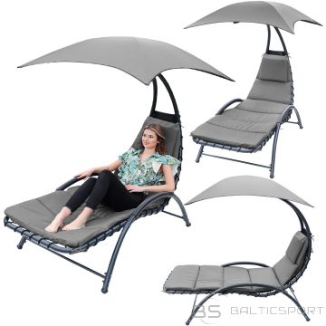 Saska Garden DESK CHAIR WITH UMBRELLA BERGAMO 200x125x180CM GREY