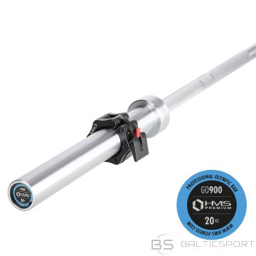 GO900 Olimpiskā stienis 220 cm ar fiksējošiem aizturiem HMS PREMIUM