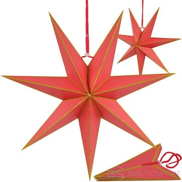 Saska Gift And Decor Sarkana papīra zvaigzne 60 cm Saska Gift & Decor