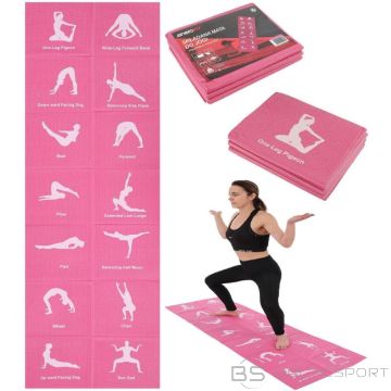 Enero Salokāms jogas paklājiņš 1700x600x5mm rozā krāsā (nav pieejams)