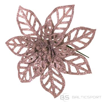 Rotājums Ziemassvētku zvaigzne 16cm, zeltaini rozā