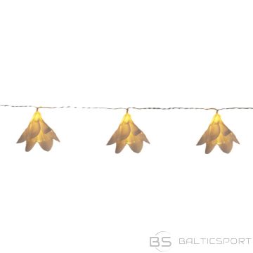 Christmas Decoration BATTERY POWERED WIRE LAMPS GARLAND 20 LED FLOWERS WARM WHITE