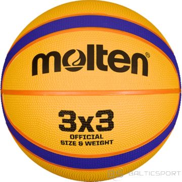 Basketball ball MOLTEN B33T2000 FIBA 3x3 for training, rubber, 600 g