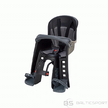 Polisport Bērnu sēdeklītis 9-15 kg, melni pelēks, ar rāmja stiprinājumu priekšā