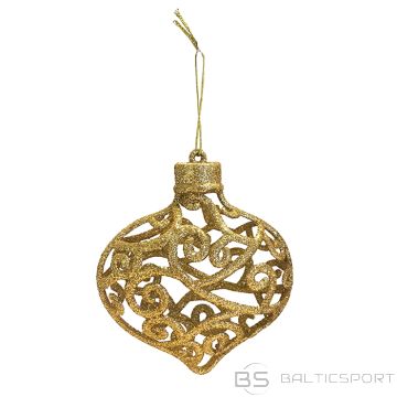 Egļu rotājums 3D, 8cm, zelta, 2 veidi