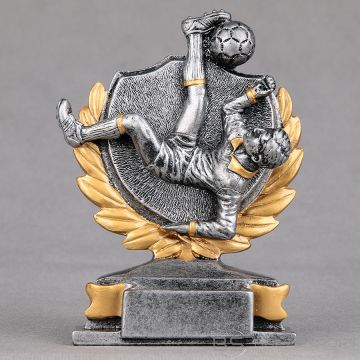 Biemans Soccer ball statuette FG156 / 13.5 cm / silver