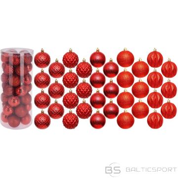 Christmas Decoration DECORATIVE PLASTIC BALL 6CM SET 35 PCS RED