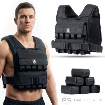 BS 20 kg svara treniņu veste ar skriemeļiem W20B | DBX Bushido (N/A)