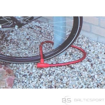 DUNLOP velosipēda spirālveida slēdzene ar atslēgu, 18 mm x 80 cm, sarkana