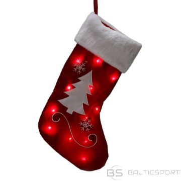 Christmas Decoration LARGE CHRISTMAS GIFT SOCK 41CM 12LED CHRISTMAS TREE
