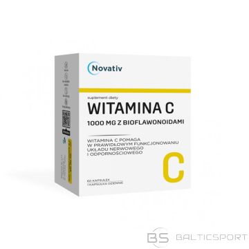 Novativ C vitamīns 1000 mg ar bioflavonoīdiem, kapsulas, 60 gab. (N/A)