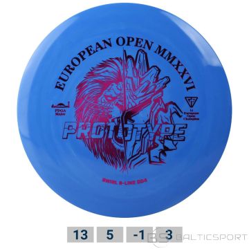 Discgolf DISCMANIA Distance Driver S-LINE SWIRL DD4 European Open 2026 Fundraiser Blue/White 13/5/-1/3