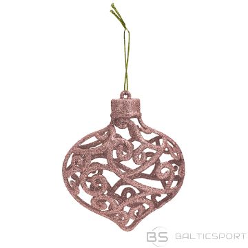 Egļu rotājums 3D, 8cm, zeltaini rozā, 2 veidi