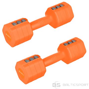 HMS HL03 Regulējamas hanteles oranžas 2 x 2,5 kg