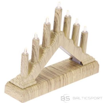 Christmas Decoration ADVENT CANDLE HOLDER 15.5x3.2x13.5CM 7 LED BATTERY POWERED PINE