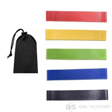 Sportech F Resistance band type LOOP Set 60x5.0 cm - 5 pieces with different resistance