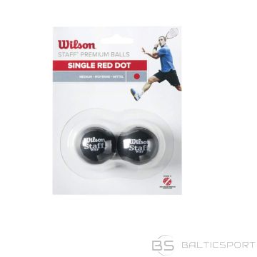 WILSON skvoša bumbiņas STAFF Iepakojumā 2 gb. - red dot