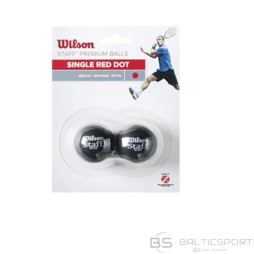 Skvoša bumbas Wilson Single red dot Premium balls medium