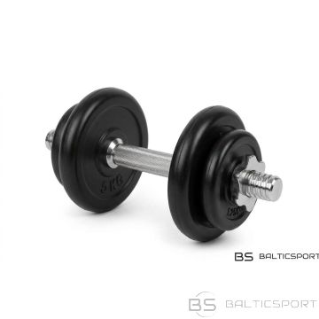 Saliekamā hantele 10kg vai 15kg ar gumijas diskiem