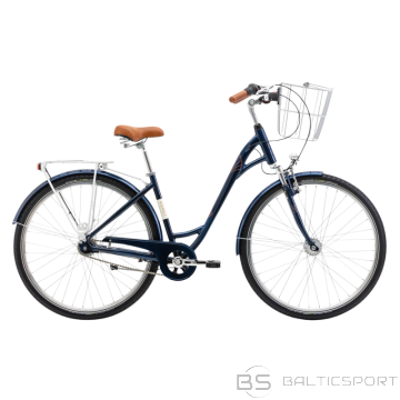 Velosipēds ROMET Art Deco Lux, ar priekšējo grozu, zils (L)