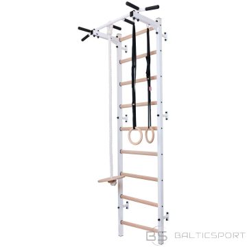 Benchk WOODEN AND METAL GYMNASTIC LADDER WITH METAL BAR AND ACCESSORIES FOR CHILDREN 311W A076