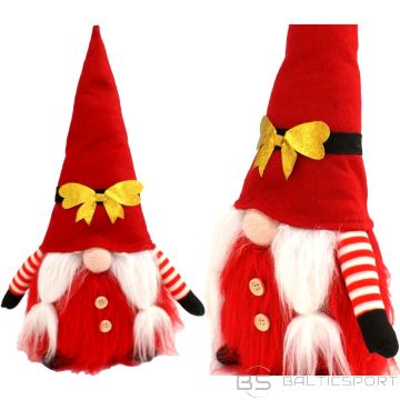 Saska Garden SANTA DECORATIVE GNOME 40CM WITH GOLD BOW