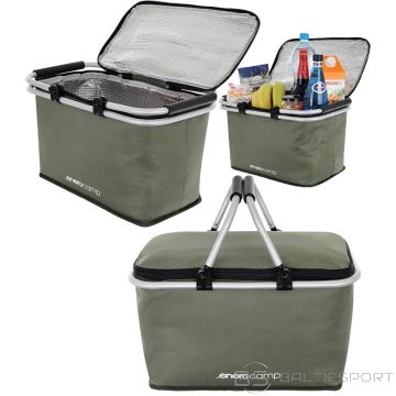 Enero Camp THERMAL FOLDABLE TOURIST BASKET 24L, GREEN