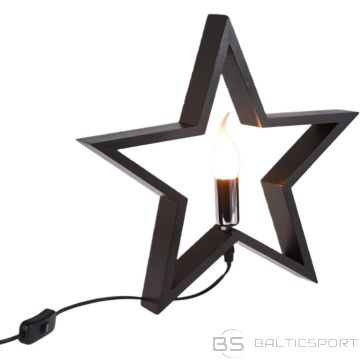 Christmas Decoration DECORATIVE STAR WITH LED ILLUMINATION 35CM BLACK
