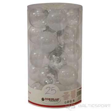 Egļu bumbas d6cm baltas 25gab.