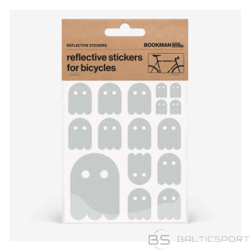 BOOKMAN atstarojošās uzlīmes velosipēdiem, balts spoks