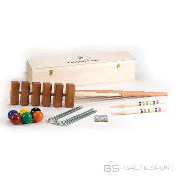 Londero Croquet Set Semi Pro 6 kroketa komplekts ar koka kasti (09806/WB)