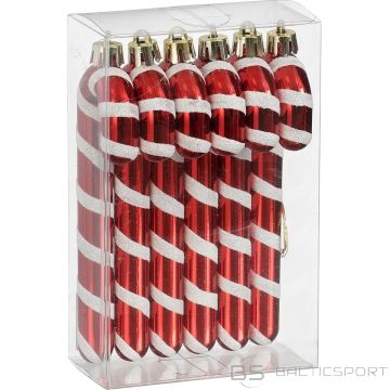 Mica SAFE PLASTIC BALL MATRIX SANTA CANDLES 6 PCS