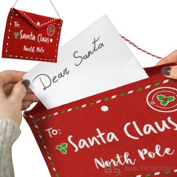 Koopman CHRISTMAS ENVELOPE LETTER TO SANTA CLAUS FELT 38x30CM SANTA CLAUS