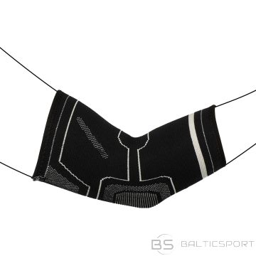 Elbow support with elasticstrap AVENTO 44SB Black/Silver grey L/XL