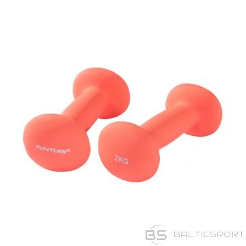 Hanteles TUNTURI Neoprēna hanteles 2kg, sarkanas
