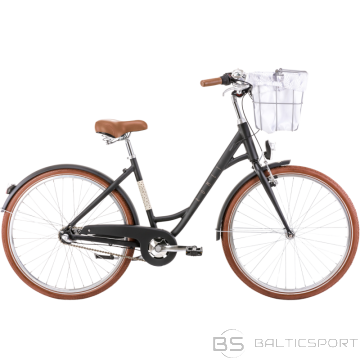 Velosipēds ROMET Pop Art Eco, ar priekšējo grozu, melns (M)