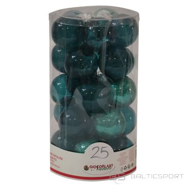 Egļu bumbas d6cm zaļas 25gab.