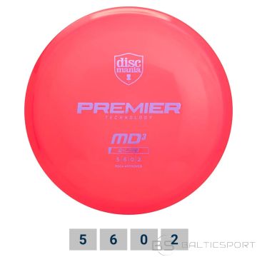 Discgolf DISCMANIA Midrange Driver Q-LINE Premier MD3 Salmon Pink 5/6/0/2