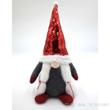 Saska Garden DECORATIVE gnome elf with magic sequins 35cm gray