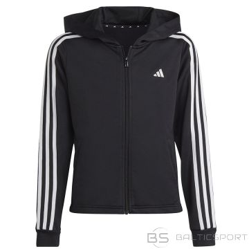 Adidas Džemperis TR-ES 3 Stripes FZH girls Jr HR5792 / melns / 140 cm