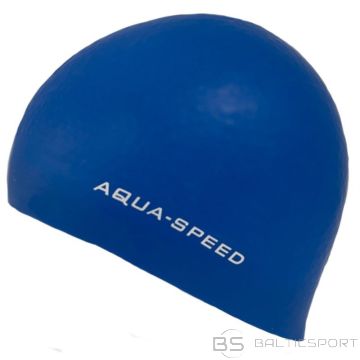 Aqua-speed Peldēšanas cepure silikona 3D vāciņš 01 zils (-)