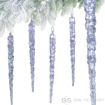 Koopman Iridescent Icicles Hanging Decoration 30 cm 4 PCS