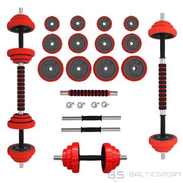 Hanteļu komplekts, regulējamas hanteles /HMS SGGX20 HAMEĻU KOMPLEKTS-STIENS 20KG