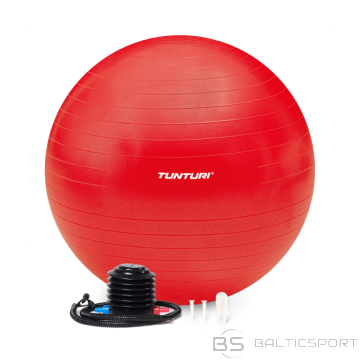 Vingrošanas bumba TUNTURI Gym Ball 65cm, Pretsprādziena, Sarkana