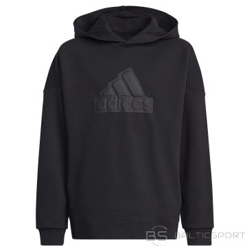 Bluza adidas FI Logo HD Jr HR6301 / czarny / 140 cm