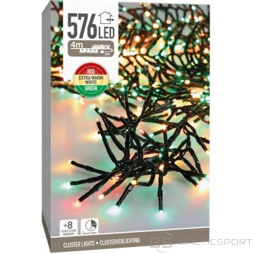 Koopman ZIEMASSVĒTKU LAMPAS ĶĒDES GAISMAS 576 LED TAIMERIS 3 KRĀSAS